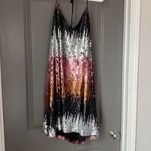 Halter mini sequin dress never before worn